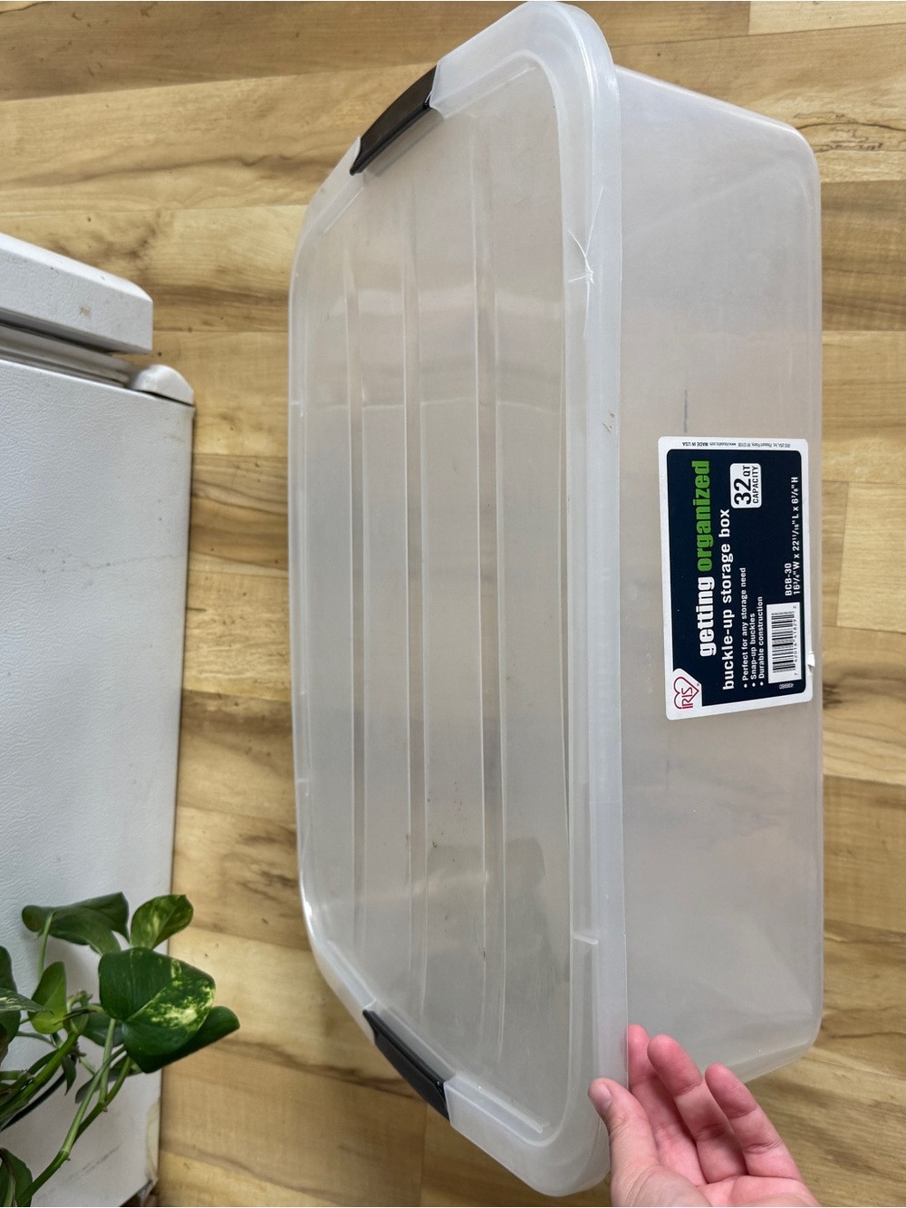 Clear Plastic Underbed Storage Box - 32 Quart IRIS